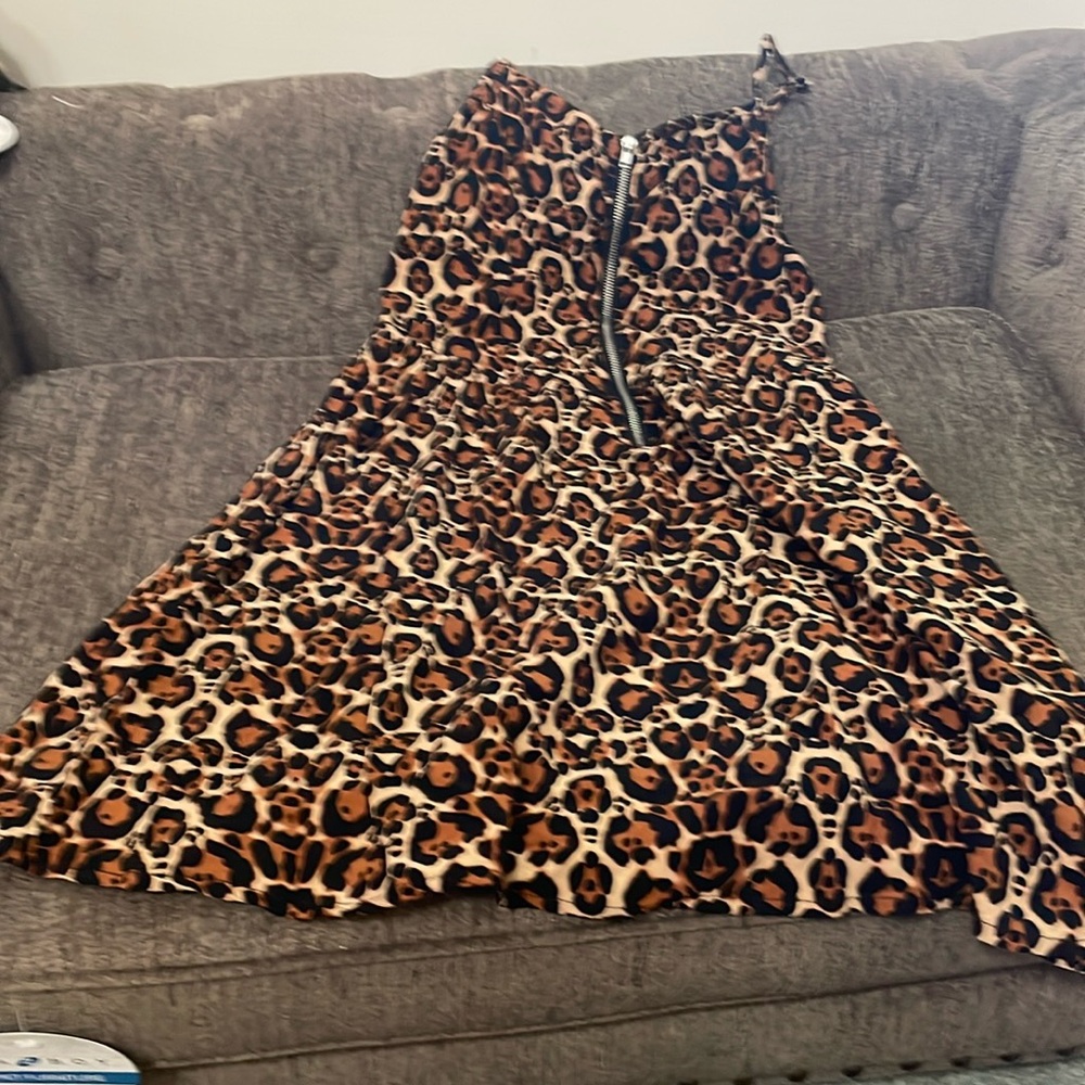 MUDD Animal Print Spaghetti Strap Dress, Size 4